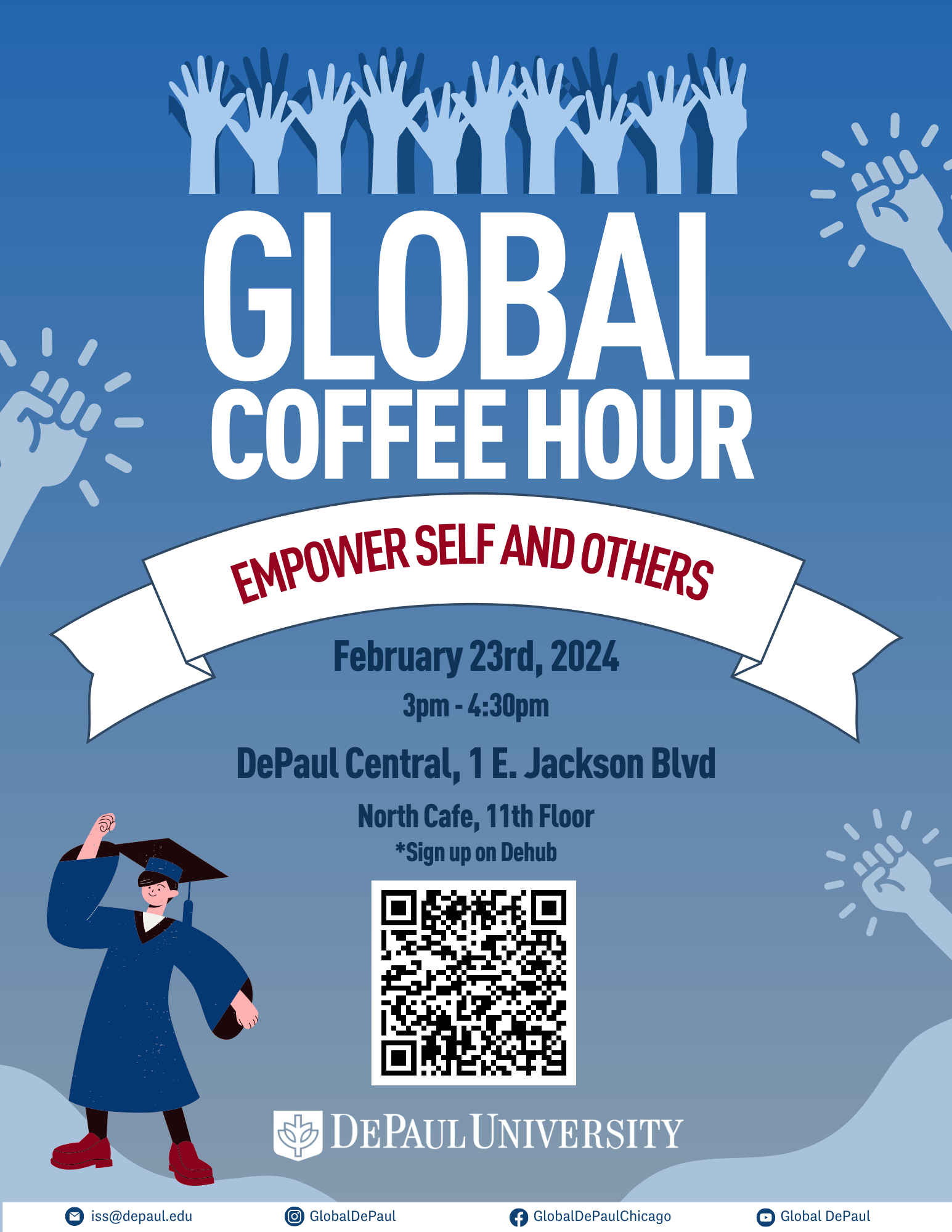 Global Coffee Hour Flyer for Feb 23 2024